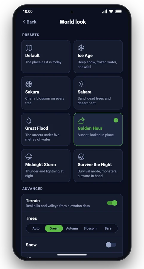BlockMap app: choose a look